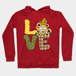 Sunflower Spring Love Gnome Gonk Hoodie